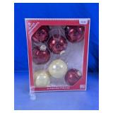 Boxed Glass Christmas Ornaments Set