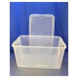 Large Clear Plastic Storage Tote w/Lid