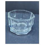 Octagonal Clear Glass Paneled Bowl