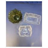 Assorted Pressed Glass Dishes