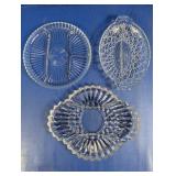 Vintage Pressed Glass Serving Dish Lot