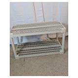 2-Tier Heavy Duty Plastic Ventilated Utility Shelf