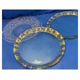 Elegant Clear & Gold-Rimmed Glass Charger Plates