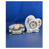 Elgin Clock and Trinket Box Set