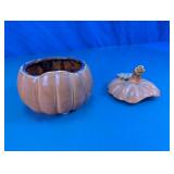 Pumpkin Covered Ceramic Dish