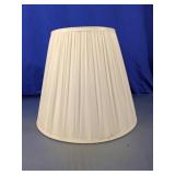 Cream Pleated Empire Lamp Shade Spider Fitter