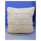 Gray Textured Throw Pillow