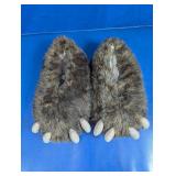 Faux Fur Monster Claw Slippers X-Large