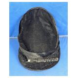 Black Velvet Kepi Visor Hat