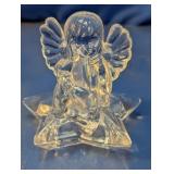 Glass Angel Candle Holder Figurine