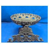 Pedestal Compote Bowl & Cast Iron Accent