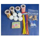 Assorted Craft Ribbon & Supplies Lot
