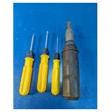 Assorted Hand Screwdrivers and Impact Driver
