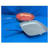 Nonstick NuWave Fry Pan & Lava Stone Grill Pan