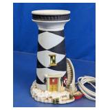 Vintage Ceramic Lighthouse Electric Lamp