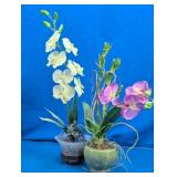 Artificial Orchid Potted Floral Arrangements