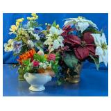 Assorted Faux Floral Arrangements Trio