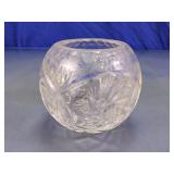 Pinwheel Cut Glass Rose Bowl