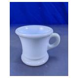 White Milk Glass Shaving Mug Cup