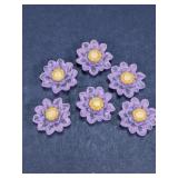 Purple Flower Decorative Push Pins
