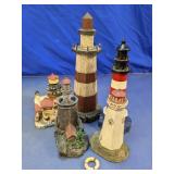 Lighthouse Figurines Lot