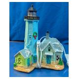 Vintage Light-Up Ceramic Lighthouse Village
