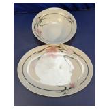 Rhine China Pearl Bowl & Platter Set