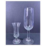 Glass Liqueur & Flute Stemware Pair