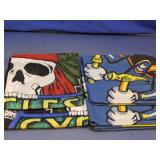 Construction & Skull Print Fabric Panels
