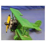 Green Biplane Toy Airplane
