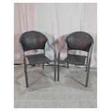 Hampton Bay Patio Dining Chairs Pair
