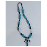 Turquoise Style Faux Stone Beaded Necklace