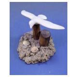 Seagull Sculpture Oyster Shell Display