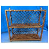 Wicker Lattice Shelf Stand