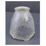 1940's Etched Glass Lamp Shade
