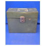 Green Metal Index Card Storage Box