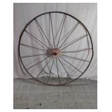Large Red Metal Wagon Wheel