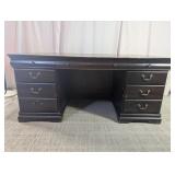 Wooden Double-Pedestal Executive Desk