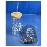 Dog Dad Glass Tumbler & Socks Set
