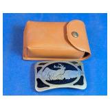 Deer Scene Belt Buckle & Case