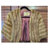 Real Mink Stole Brown from Pauline's Fashions