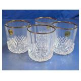 Cristal d'Arques Gold Rim Glass Tumblers Set