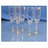 Clear Glass Champagne Flute Set