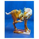 Vintage Chinese Tang Dynasty Glazed Horse Statue