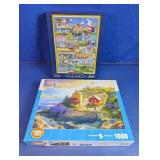 Coastal Theme Puzzle Pair
