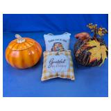Assorted Autumn Pumpkin Decor Set