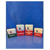 Set Of 4 Vintage Spice Tins