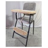 Vintage Metal Folding High Chair