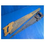2 Wooden Handle Hand Saws