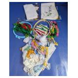 Vintage Embroidery & Cross-Stitch Crafting Lot
